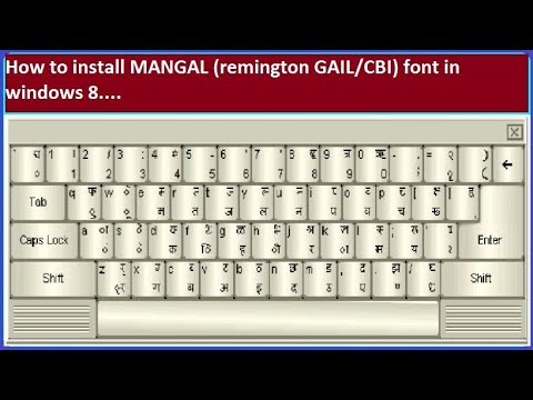 mangal font keyboard